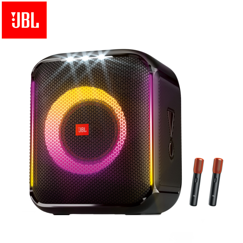 JBL Partybox Encore Essential 音乐战将（欢唱版）炫彩灯光户外蓝牙音响 黑色