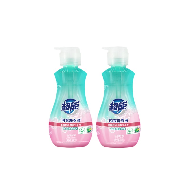 超能内衣洗衣液480g（2瓶单） 本白色