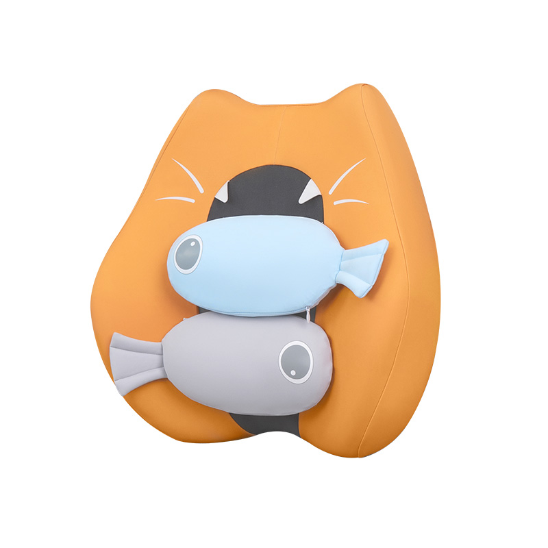 佳奥 猫猫靠垫卡通款带2只小鱼干（单位：个） 橙色