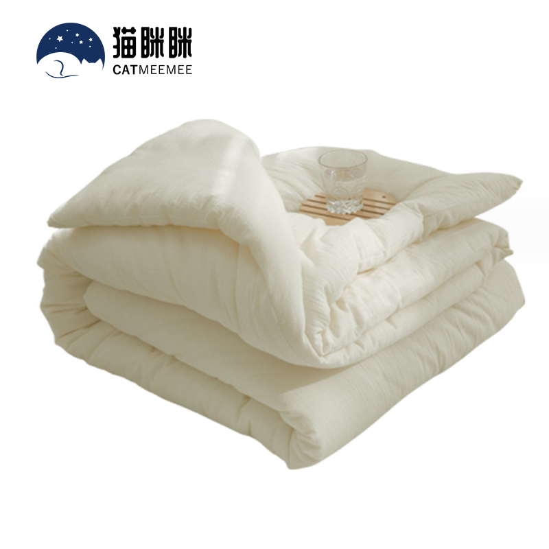 猫眯眯 MM-BZ01 全棉被子冬大豆被被芯200*230cm 白色