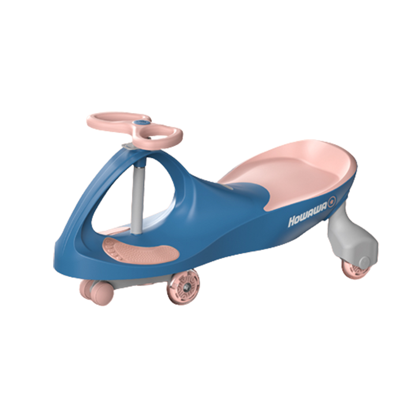 howawa儿童扭扭车溜溜车1-3岁防侧翻滑滑车万向轮玩具摇摆妞妞车158-13-E（单位：台） 蓝莓粉