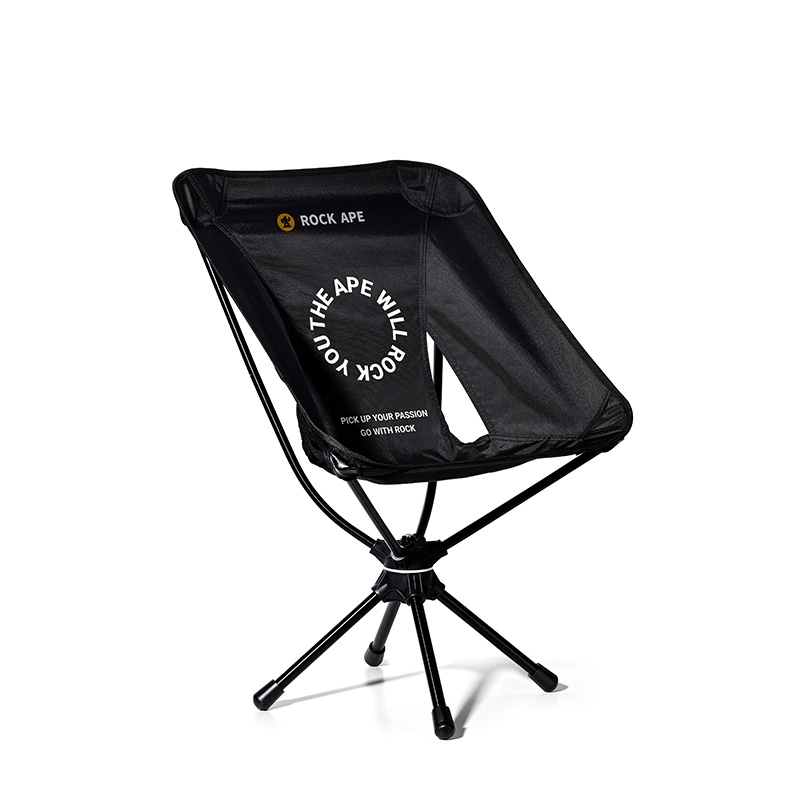 洛克猩球 360度旋转折叠月亮椅 RAC0007（单位：个） 黑色