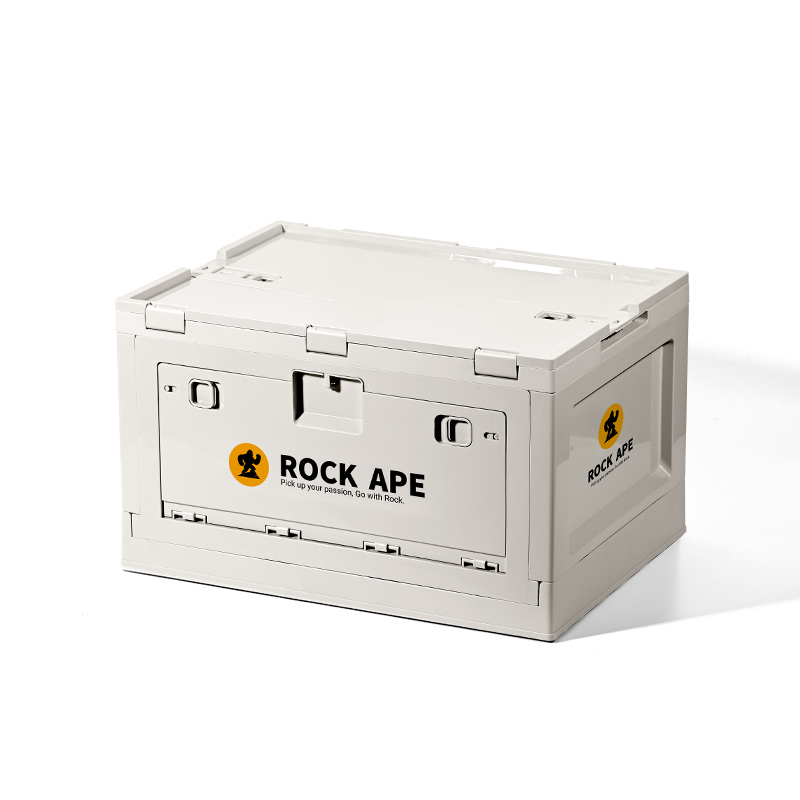 洛克猩球 折叠侧开收纳箱50L RACT005（单位：个） 白色