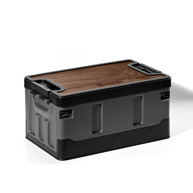 洛克猩球 带锁扣折叠整理箱35L RACT007（单位：个） 铁灰色