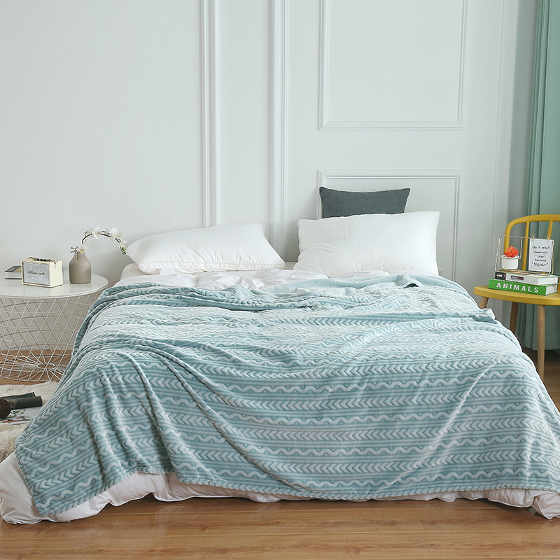 洁丽雅（Grace） 7D雕花恒温毯JLY-TD889（单位：床） 天蓝色