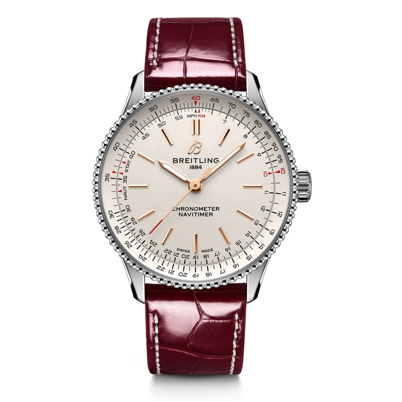 百年灵（BREITLING）航空计时系列36机械女表 A17327211G1P1（单位：块） 酒红