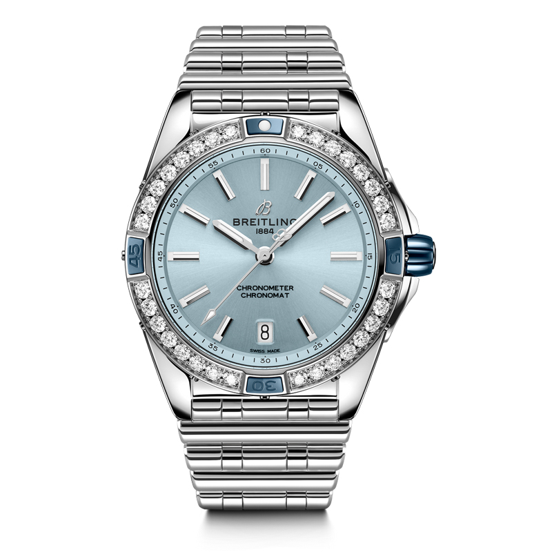 百年灵（BREITLING）超级机械计时系列38机械女表 A17356531C1A1（单位：块） 天蓝色