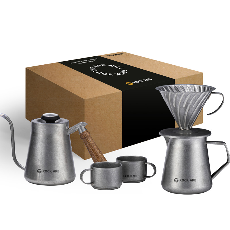 洛克猩球 复古手冲壶套装 RAP0006（单位：套） 银色