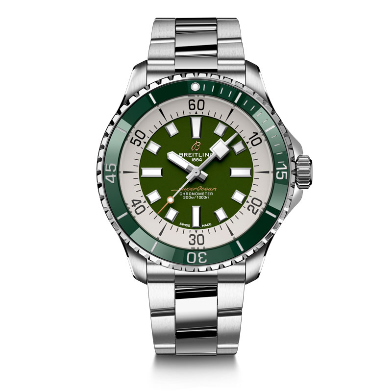 百年灵（BREITLING）超级海洋系列机械44男表 A17376A31L1A1（单位：块） 绿色