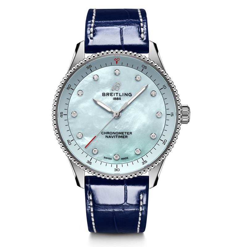 百年灵（BREITLING）航空计时系列石英32女表 A77320171C1P1（单位：块） 水蓝色