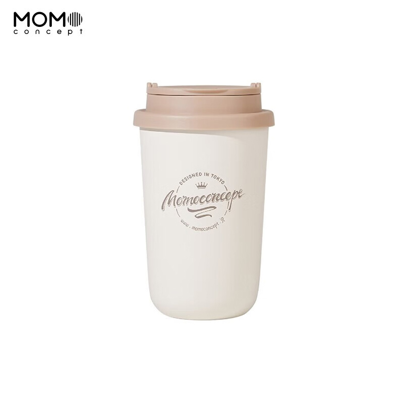 MOMOCONCEPT冰拿铁保温咖啡杯女士高颜值双层不锈钢真空咖啡杯（单位：瓶） 醇白科纳-390ml