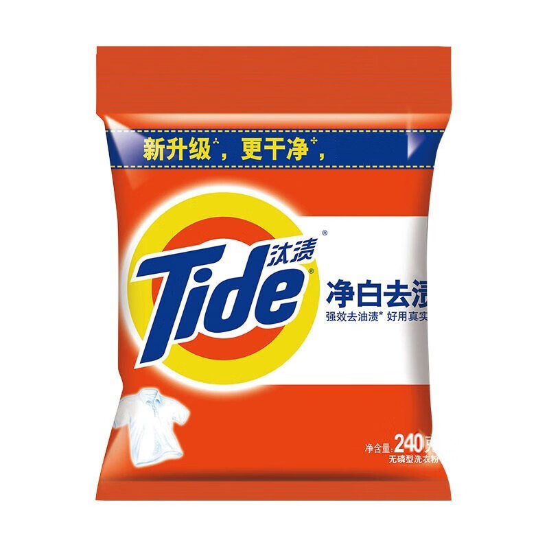 汰渍净白去渍升级洗衣粉218克（单位：袋） 混色