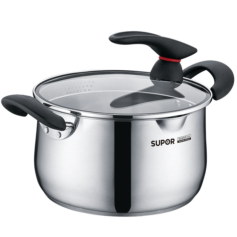 苏泊尔（SUPOR）24cm汤锅&middot;小红圈不锈钢汤锅.巧立系列/ST24JA1（个） 不锈钢色