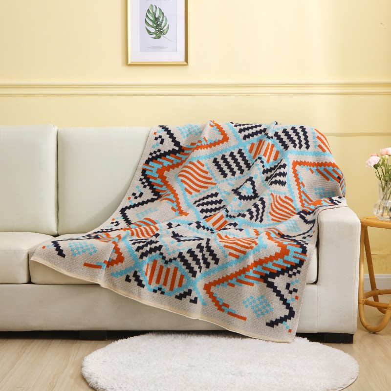 帛享家纺 波西米亚针织毯BXQCX-33747单位（条）乌克丽丽 110*130CM