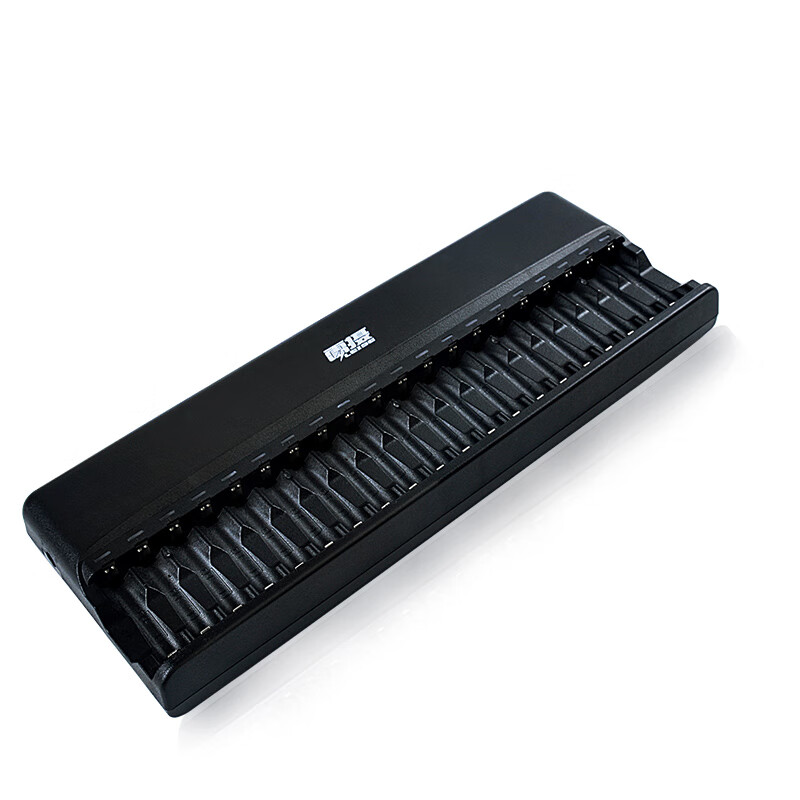 雷摄 LEISE LS-C820二十槽智能快速独立充电器适用于：（镍氢5号7号1-20节充电电池随意 黑色