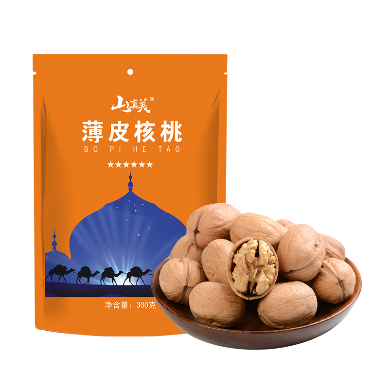 山真美 薄皮核桃300g*2袋 拿铁色