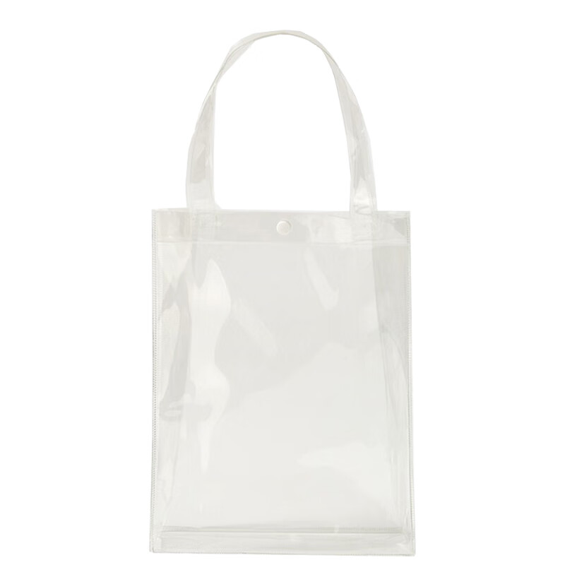 三年二班 可手提考试专用透明文件袋大容量简约风文件包补习袋加厚材质收纳袋/个 简约透明款