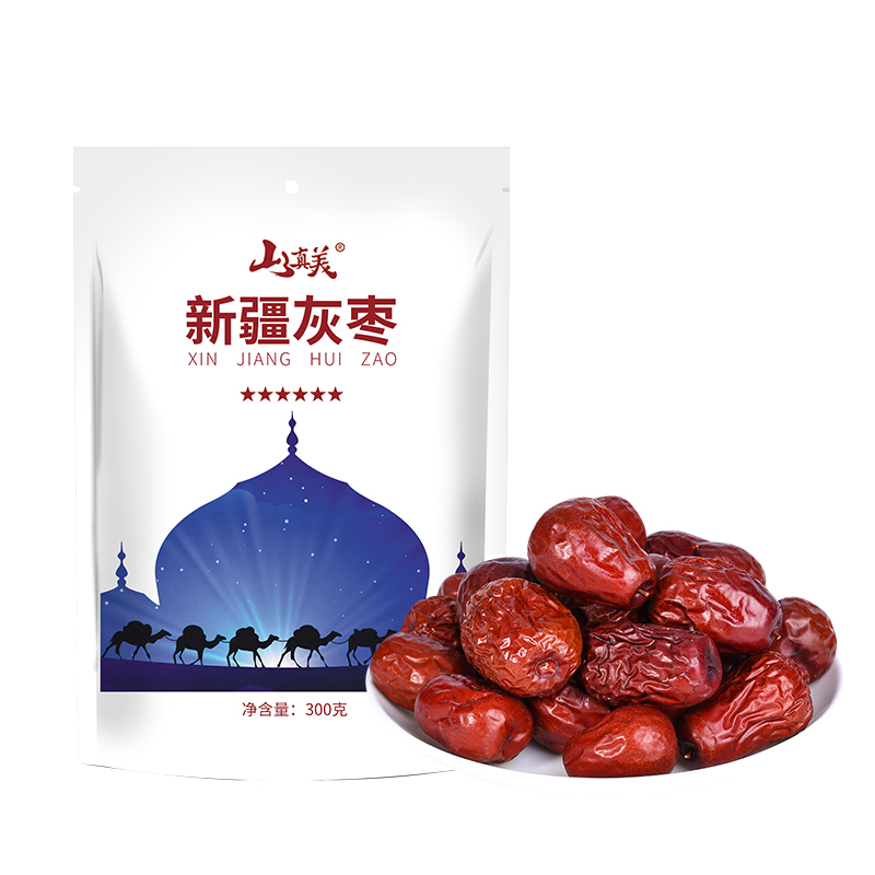山真美 新疆灰枣300g*2袋 拿铁色