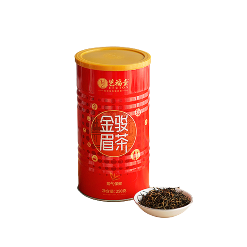 艺福堂 茶叶红茶 桐木关金骏眉 武夷山原产250g EFU10+（单位：罐） 红色