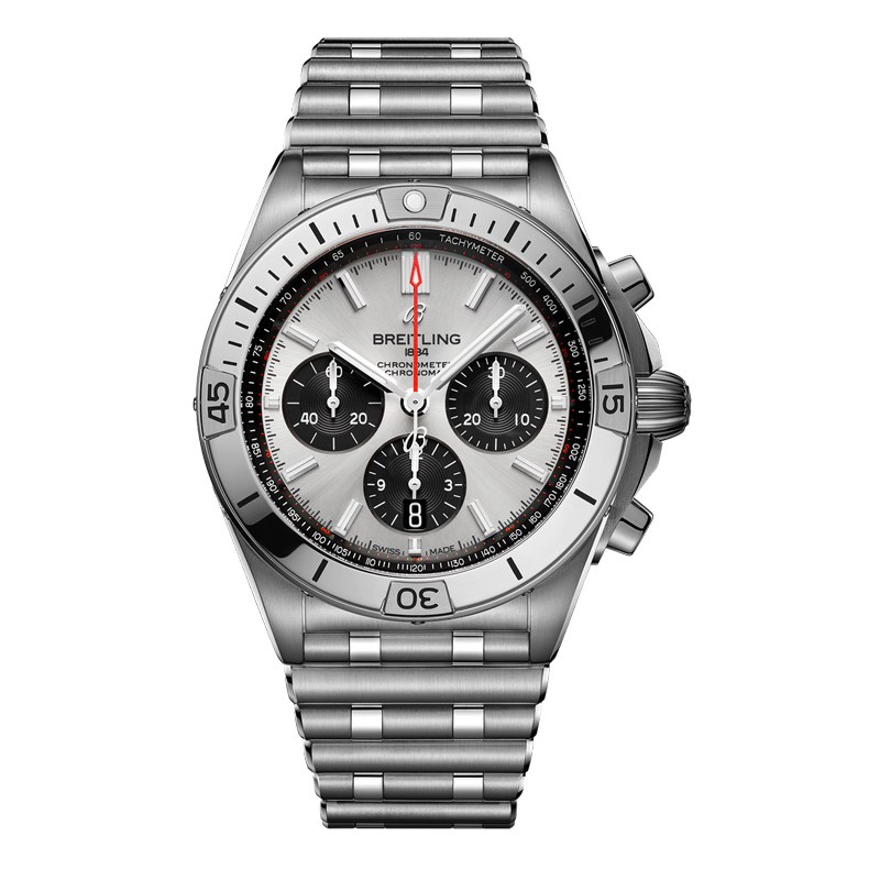 百年灵（BREITLING）机械计时系列42机械男表 AB0134101G1A1（单位：块） 银色