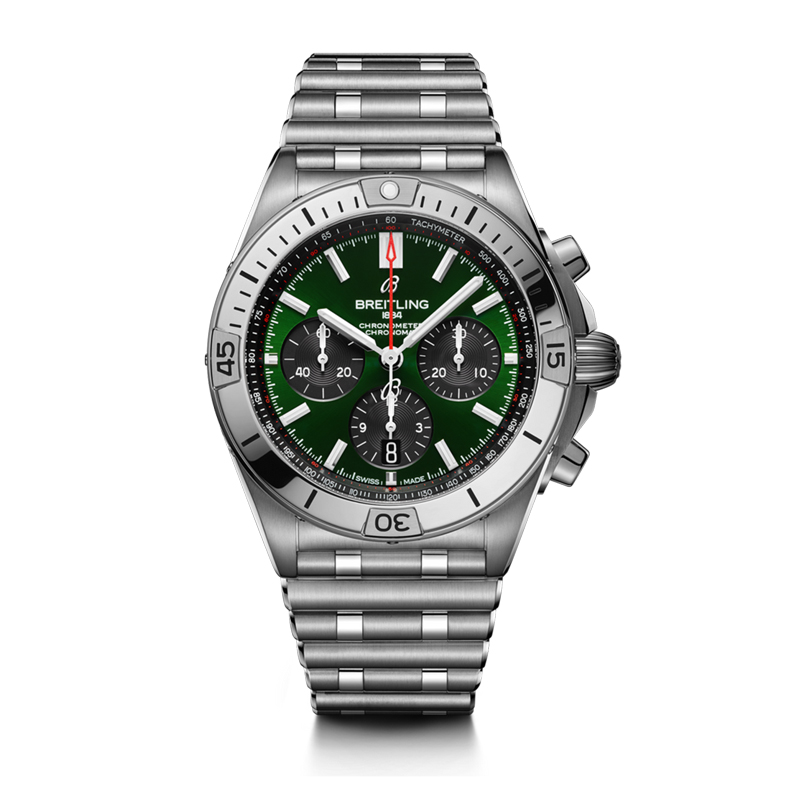 百年灵（BREITLING）机械计时系列42机械男表 AB0134101L1A1（单位：块） 绿色