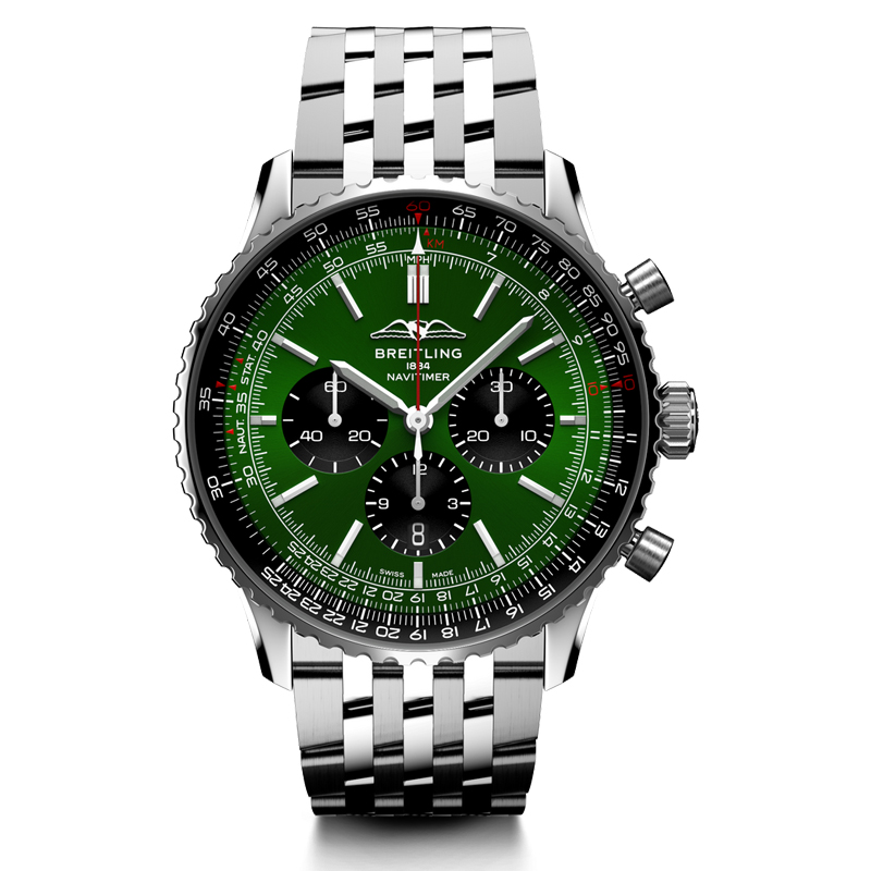 百年灵（BREITLING）航空计时系列46机械男表 AB0137241L1A1（单位：块） 绿色