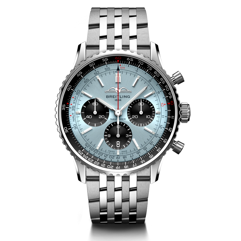 百年灵（BREITLING）航空计时系列43机械男表 AB0138241C1A1（单位：块） 婴儿蓝
