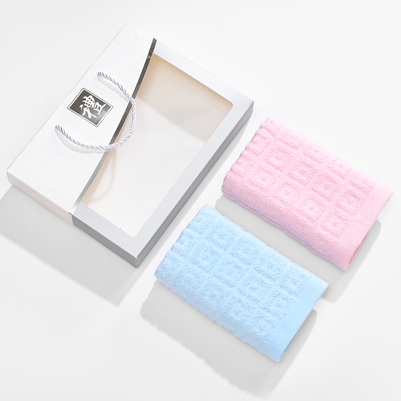 UOMI 优仕-2 纯棉毛巾双条装礼盒  蓝色 粉色 黄色（单位：套） 随机