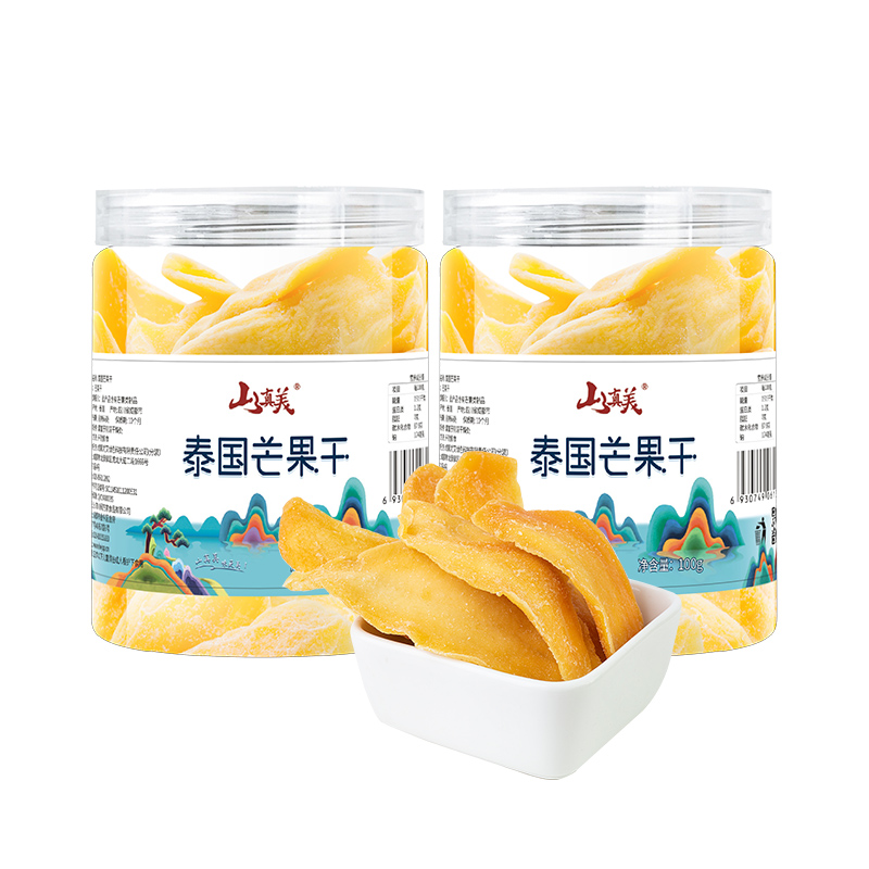 山真美 泰国芒果干100g*2罐 拿铁色