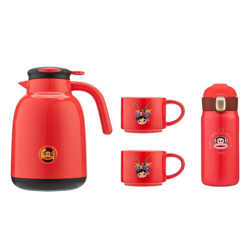 大嘴猴（Paul Frank） PFC781T-A 1000ml+300ml*2+380ml 保温杯壶套 红色（单位：套）