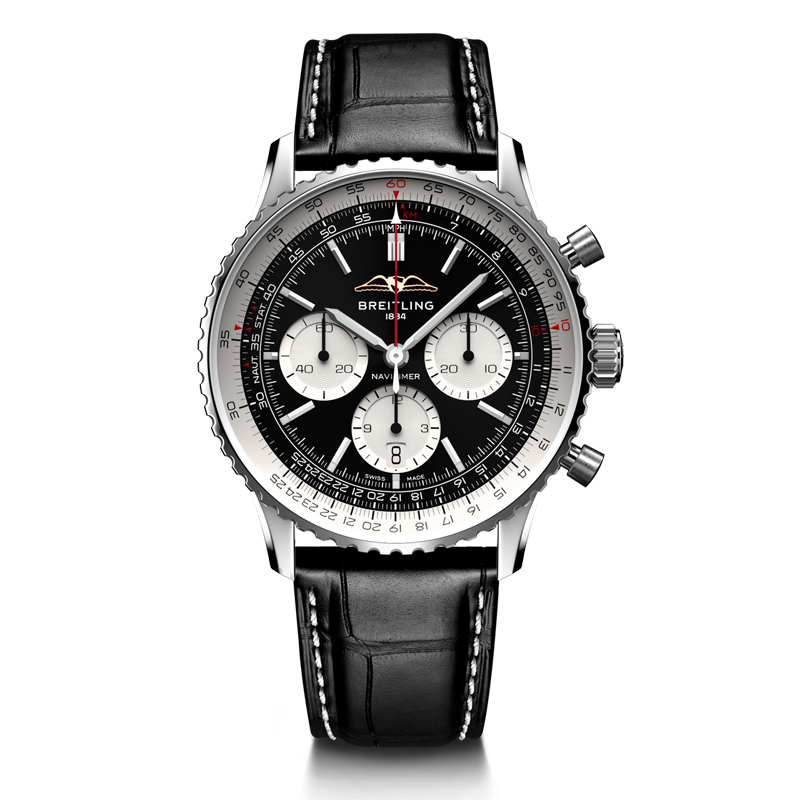 百年灵（BREITLING）航空计时系列43机械男表【黄景瑜同款】AB0138211B1P1/块 黑色