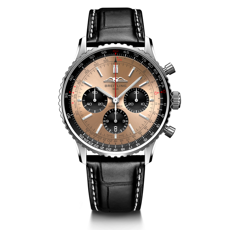 百年灵（BREITLING）航空计时系列43机械男表【黄景瑜同款】 AB0138241K1P1  块 拿铁色