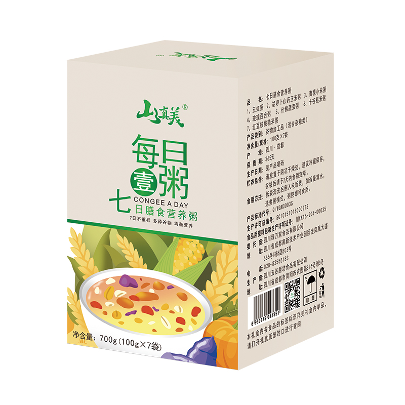 山真美 每日壹粥700g(100g*7袋)（单位：盒） 拿铁色
