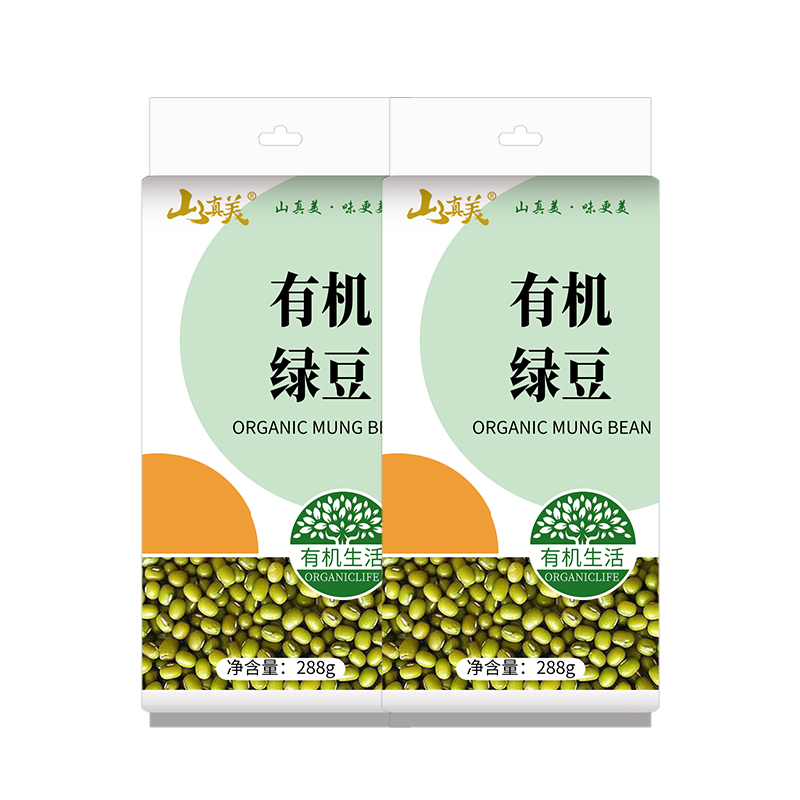 山真美 有机绿豆288g*2袋 拿铁色