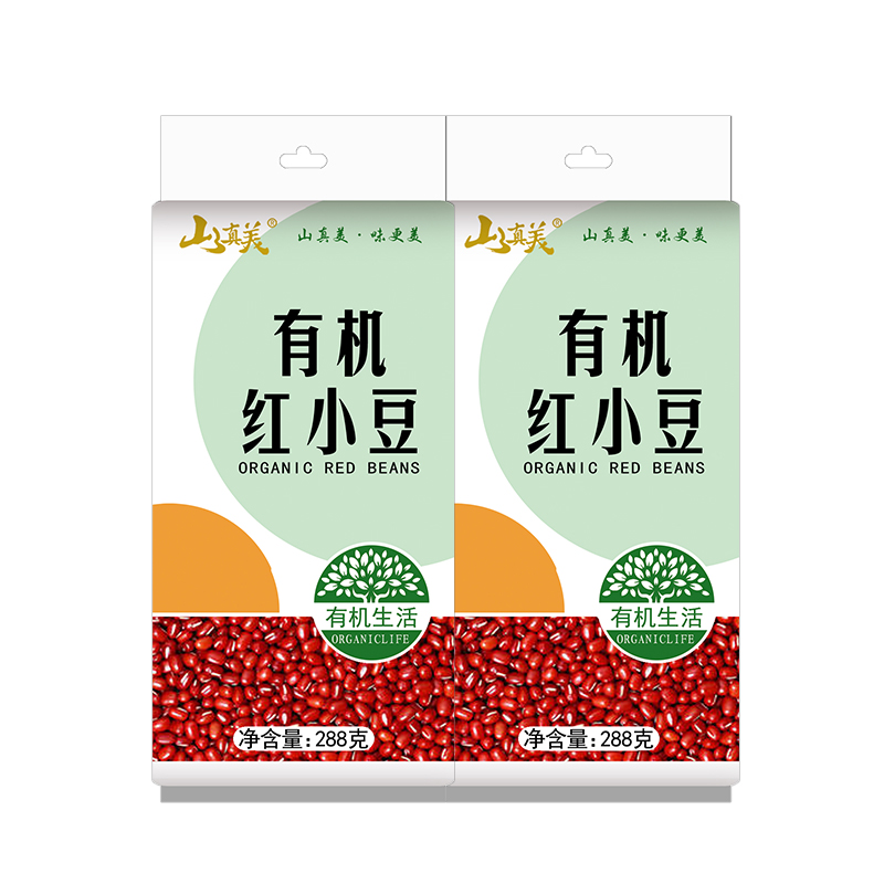 山真美 有机红小豆288g*2袋 拿铁色