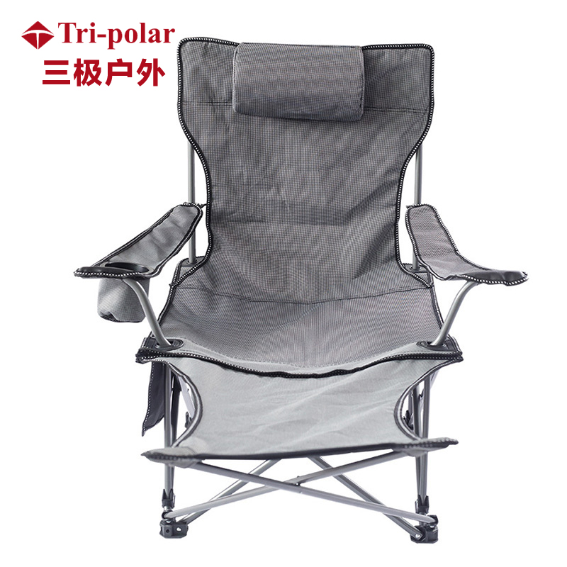 三极 TP8845 户外折叠躺椅沙滩椅  单位：把 53*53*89  灰色全布 加垫脚