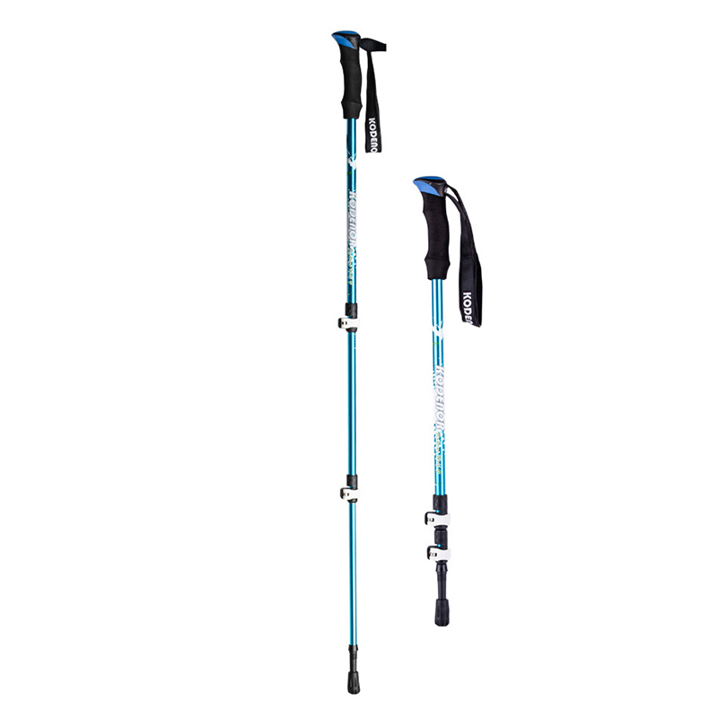 三极 TP3912 户外铝合金直柄外锁伸缩登山杖  单位：根 135cm 蓝色