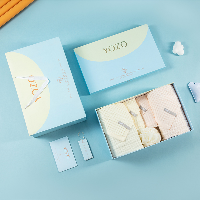 YOZO优竹世家 公主田园-5 5A抗菌纯棉2浴巾2毛巾1浴球套装 粉色 蓝色 绿色 砖红 橙色 套 随机