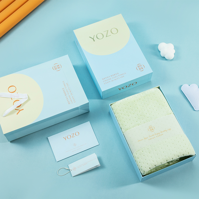 优竹世家 YOZO 初爱-7 5A抗菌微米纱A类1浴巾礼盒装 粉色、黄色、绿色、灰色（单位：套） 随机