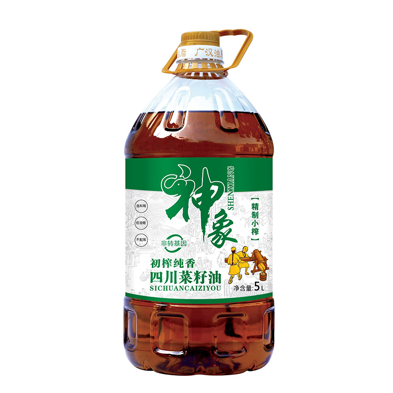 神象 初榨纯香菜籽油5L（单位：桶） 拿铁色