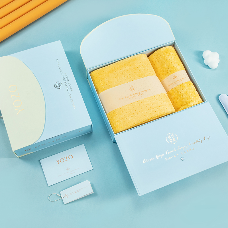 优竹世家 YOZO初爱-8 5A抗菌微米纱A类1浴巾1毛巾礼盒装 粉色、黄色、绿色、灰色（单位：套） 随机