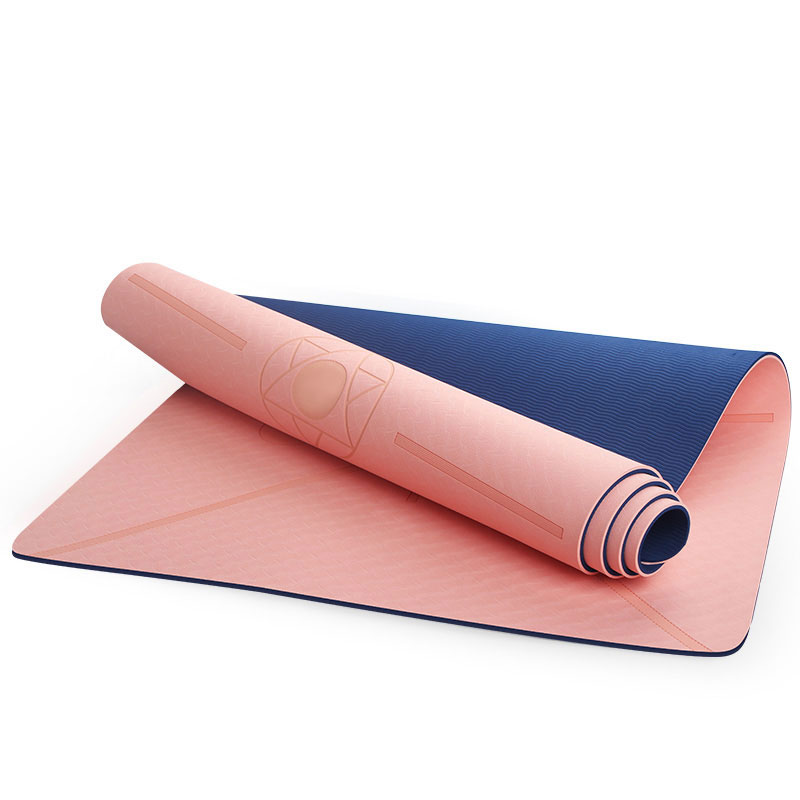 SMOOKY瑜伽垫健身垫TPE防滑加厚加宽1830*800*8mm 粉色