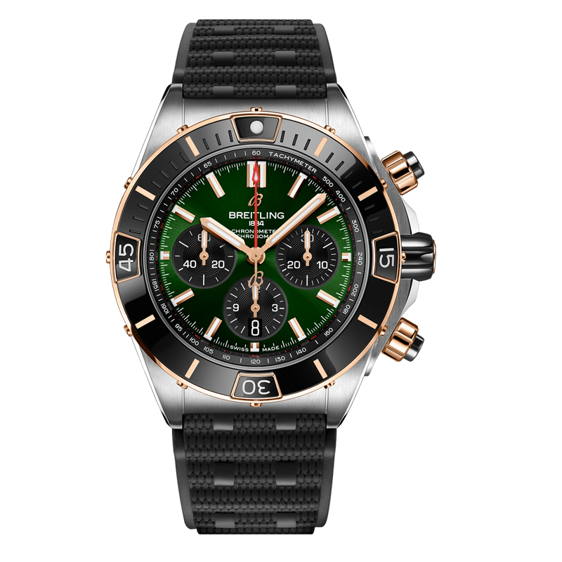 百年灵（BREITLING）超级机械计时系列44机械男表 UB0136251L1S1（单位：块） 绿色