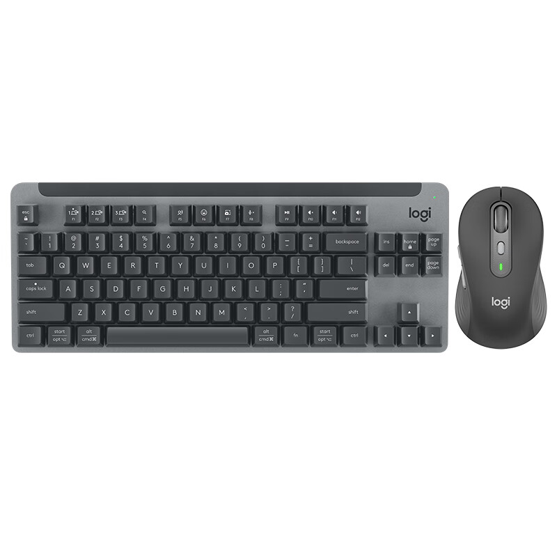 罗技（Logitech）蓝牙无线双模键鼠套装-K855无线机械键盘+M750L无线蓝牙鼠标 黑色