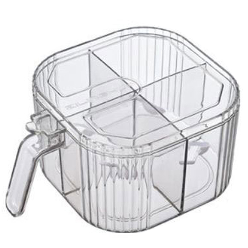 喵豆熊 MDX-310厨房多功能分格调料盒 透明色 单位：个 透明色