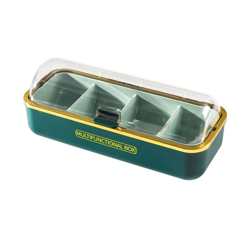 喵豆熊 MDX-318家用四合一体分格调味盒 金绿色 单位：个 金绿色