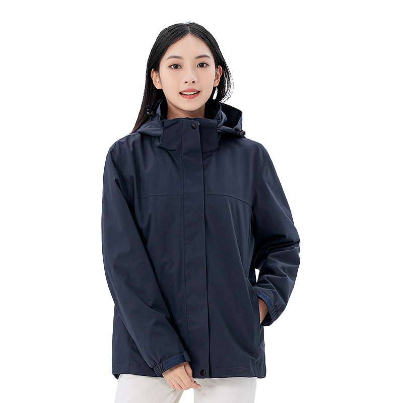 三极 TP8447 高太尔热封冲锋衣两件套可拆卸摇粒绒内胆  单位：件 黑夜蓝（男女通码） XXL