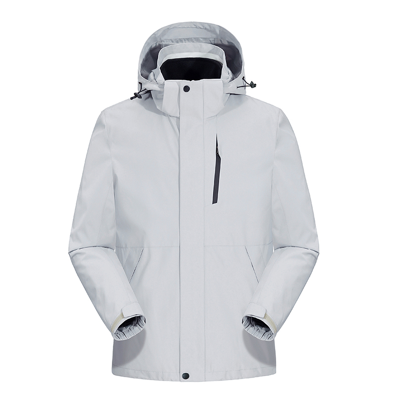 三极 TP8448 三合一冲锋衣两件套可拆卸摇粒绒内胆  单位：件 太空灰（男女通码） XXXL