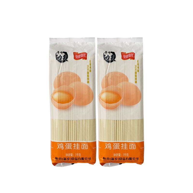 手中功夫 鸡蛋挂面1kg*2袋 拿铁色