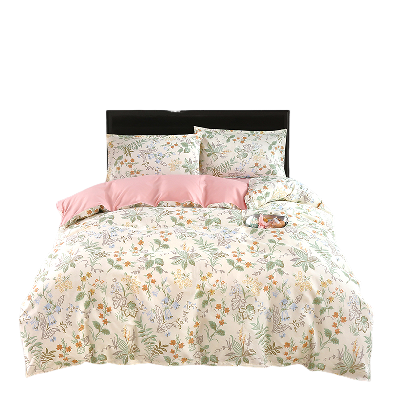 紫韵&ldquo;夕颜花开&rdquo;ZY-TG1659 经典四件套（花） 本白色